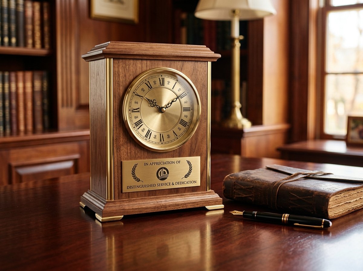 Executive Heritage Mantle Clock & Pen Set
