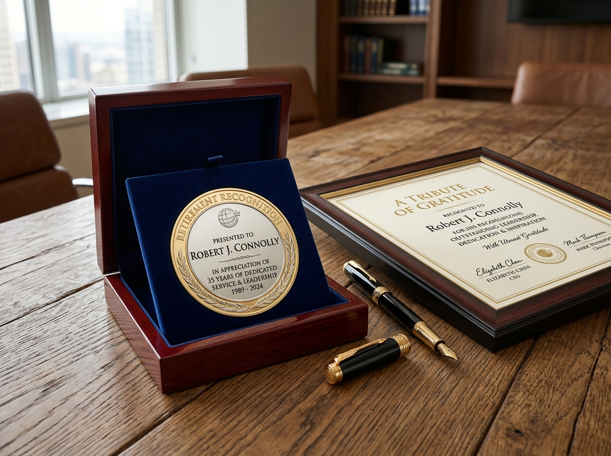 Distinguished Service Medallion & Certificate